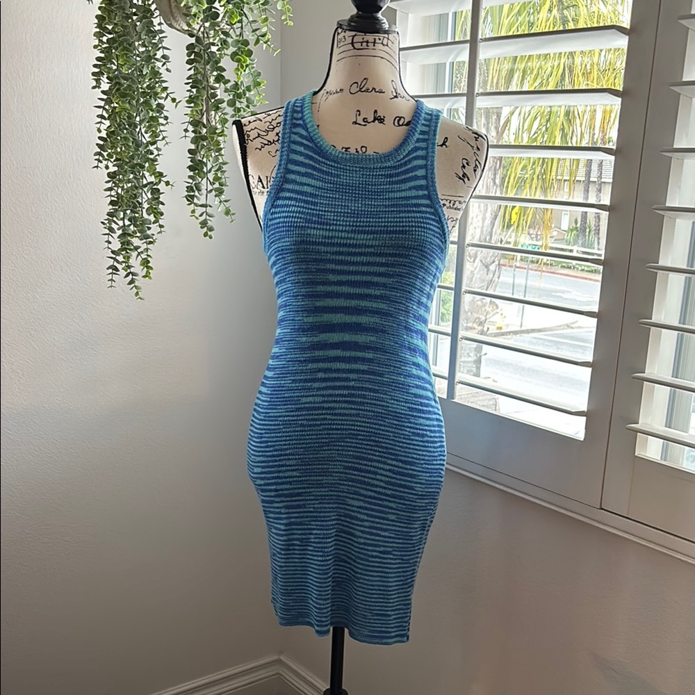 Princess Polly Blue Striped Knit Dress